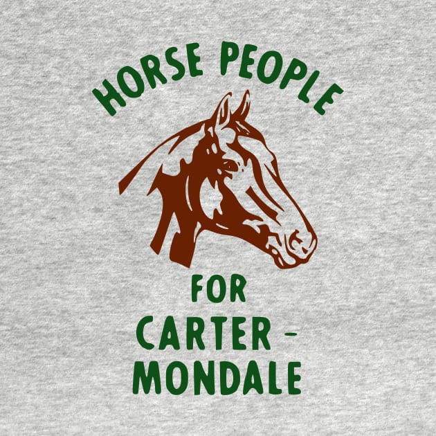 Jimmy Carter Retro Political Campaign Button Horse People For Carter & Mondale by Yesteeyear